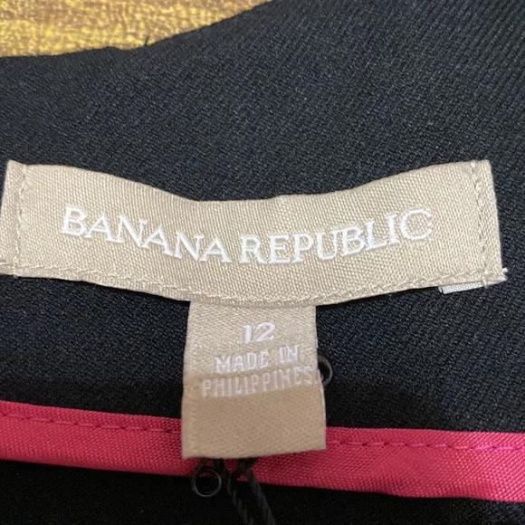 NWT Banana Republic Black and Blue Striped Sloan Sleeveless Dress Size 12 - Picture 6 of 10